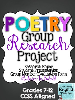 Preview of Poetry Group Research Project