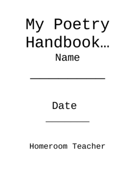 Preview of Poetry Handbook for Students