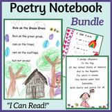 Poetry "I Can Read" Notebook (K-2) BUNDLE: Poems, Songs, a