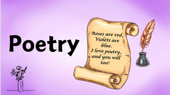 Preview of Poetry & Imagery-ELL/ESL/MLL, Homeschool, Diverse Learners Google Slides/Docs