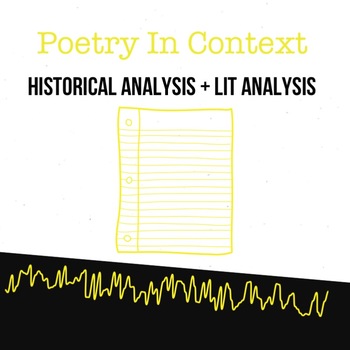 Preview of Poetry In Context Paper Assignment Sheet