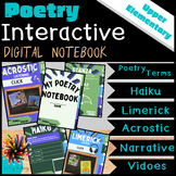 Poetry Interactive Digital Notebook Upper Elementary Videos 