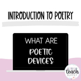 Poetry: Introduction to Poetic Devices