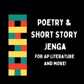 Preview of Poetry Jenga & Short Story Jenga - For ELA and AP Literature Classes