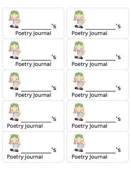 Preview of Poetry Journal Labels