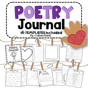 Preview of Poetry Journal: Templates to Teach Poetry
