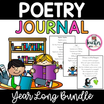 Preview of Poetry Journal Year Long Bundle | Poetry Notebook