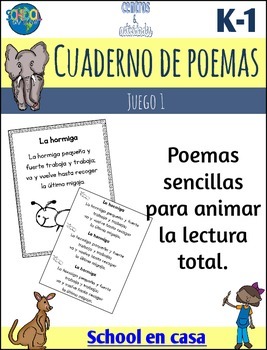 Preview of Poetry Journal or Notebook Set 1 {Spanish Dual Immersion}