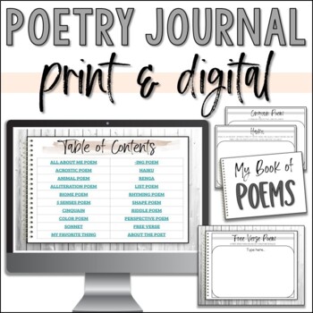 Poetry Journals for Elementary Writers