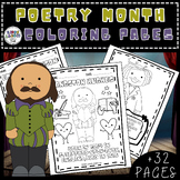 Poetry Legends Coloring Pages | April National Poetry Mont