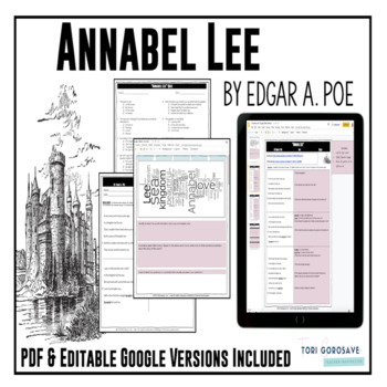 Preview of Poetry Lesson: "Annabel Lee" by Edgar A. Poe | DIGITAL