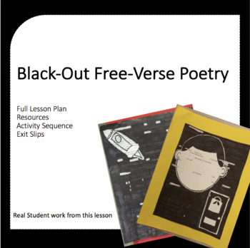Preview of Poetry Lesson Plan: Black Out Free Verse Poetry