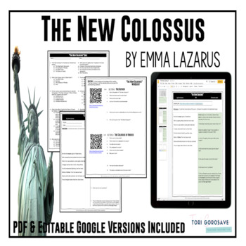Preview of Poetry Lesson: "The New Colossus" by Emma Lazarus | DIGITAL