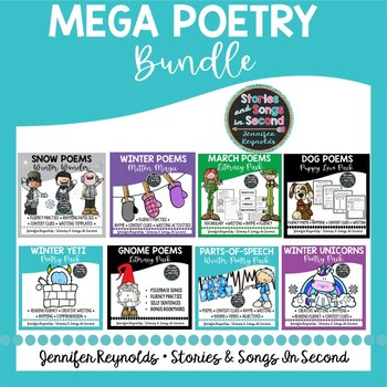 Preview of Poetry MEGA Bundle - Reading, Writing, Vocabulary and Rhyming Activities