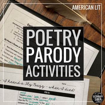 Preview of Poetry Parody Bundle (American Literature): Read & Imitate 5 Classic Poems!