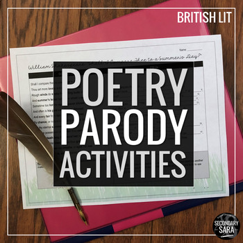 Preview of Poetry Parody Bundle (British Literature): Read & Imitate 5 Classic Poems!