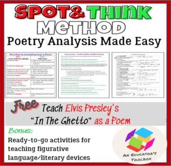 Preview of Poetry Made Easy: Teach Elvis Presley's "In the Ghetto" as a Song