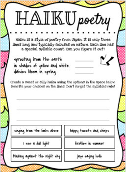 Poetry Made FUN! l Poetry Activities l 5 Styles of Poetry by Third and ...