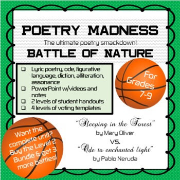 Preview of Poetry Madness: "Sleeping in the Forest" vs. "Ode to enchanted light"