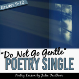 Poetry Mini Lesson, Dylan Thomas's "Do Not Go Gentle Into 