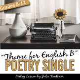 Poetry Mini Lesson, Langston Hughes's "Theme for English B"