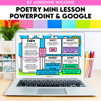 Preview of Poetry Mini Lesson (PPT & Google Classroom) Distance Learning