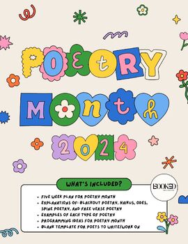 Preview of Poetry Month - Five Week Plan and Programming