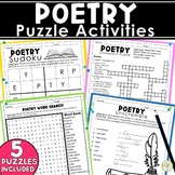Poetry Month Puzzles | Word Search & Crossword Puzzle Apri