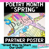Poetry Month: Spring Acrostic Poem Partner Poster: 4-Panel