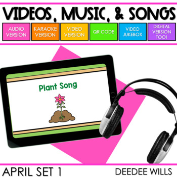 Preview of Spring Poems with Music and Poetry Videos QR Codes for Earth Day, Plants & Bees