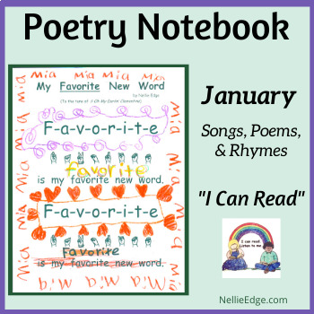 Preview of Poetry Notebook: January Songs, Poems, and Rhymes