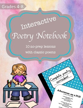 Preview of Poetry Notebook- No Prep Complete Poetry Curriculum for Grades 4-8