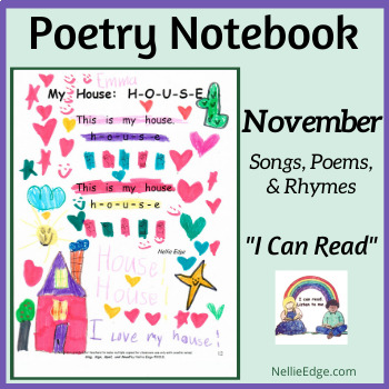 Preview of Poetry Notebook: November Songs, Poems, and Rhymes