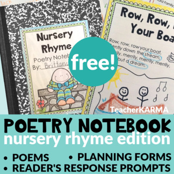 Preview of Poetry Notebook Nursery Rhymes Edition