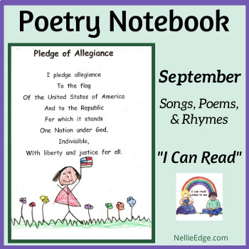 Preview of Poetry Notebook: September Songs, Poems, and Rhymes