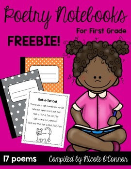 Preview of Poetry Notebooks for First Grade Freebie!