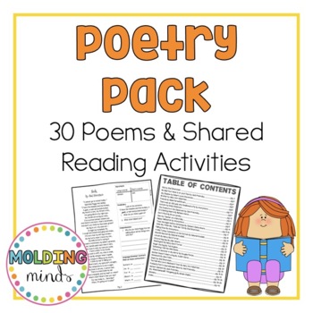 Preview of Poetry Analysis: 30 Poems with Activities (Comprehension, Vocabulary, Word Work)