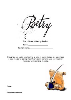 Preview of Ultimate Poetry Unit Packet