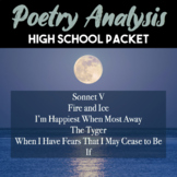 Poetry Analysis of 6 Poems (with answer keys) | High Schoo