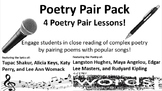 Poetry Pair Pack:  Lessons based on 4 popular songs paired