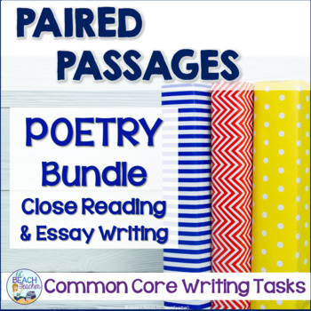 Preview of Test Prep Passages: Poetry Paired Texts - Close Reading and Essay Writing Bundle