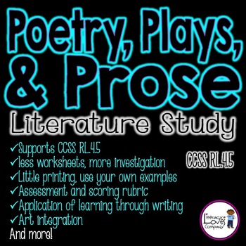 Preview of Comparing Poetry, Drama, and Prose {CCSS RL.4.5}