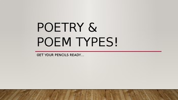 Poetry & Poem Types Lesson 1 by MountainsAndTrees | TPT