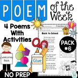Poem of the Week Activities with Original Poetry Pack 6