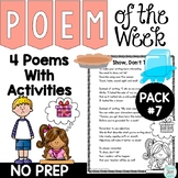 Poem of the Week Activities with Original Poetry