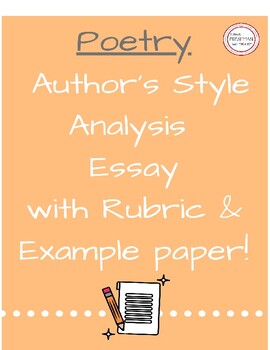 Poet Style Analysis Essay w/ Rubric & Example Paper by School by the Silos