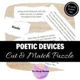 Poetry / Poetic Devices Cut & Match Activity