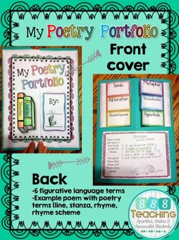 poetry portfolio lapbook assessment by sssteaching tpt