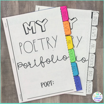 Poetry Portfolio Tab Booklet | Writing Unit Book of 24 Types of Poems