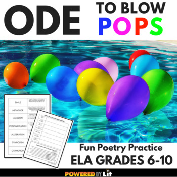 Preview of Poetry Practice: Ode to Blow Pops, No-Stress Poetry Activity, ELA 6-10